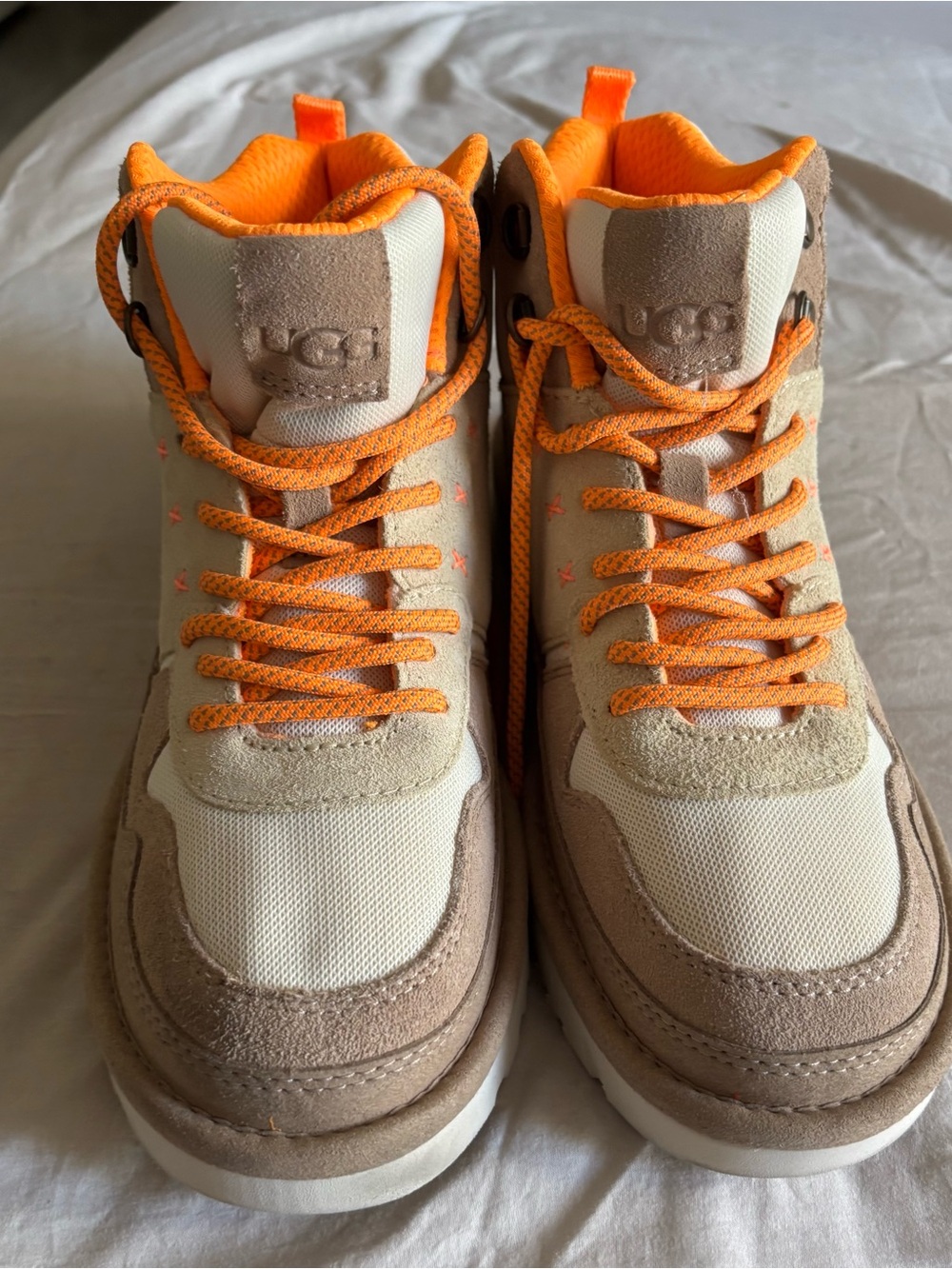 UGG Tan and Orange High-Top Sneakers
